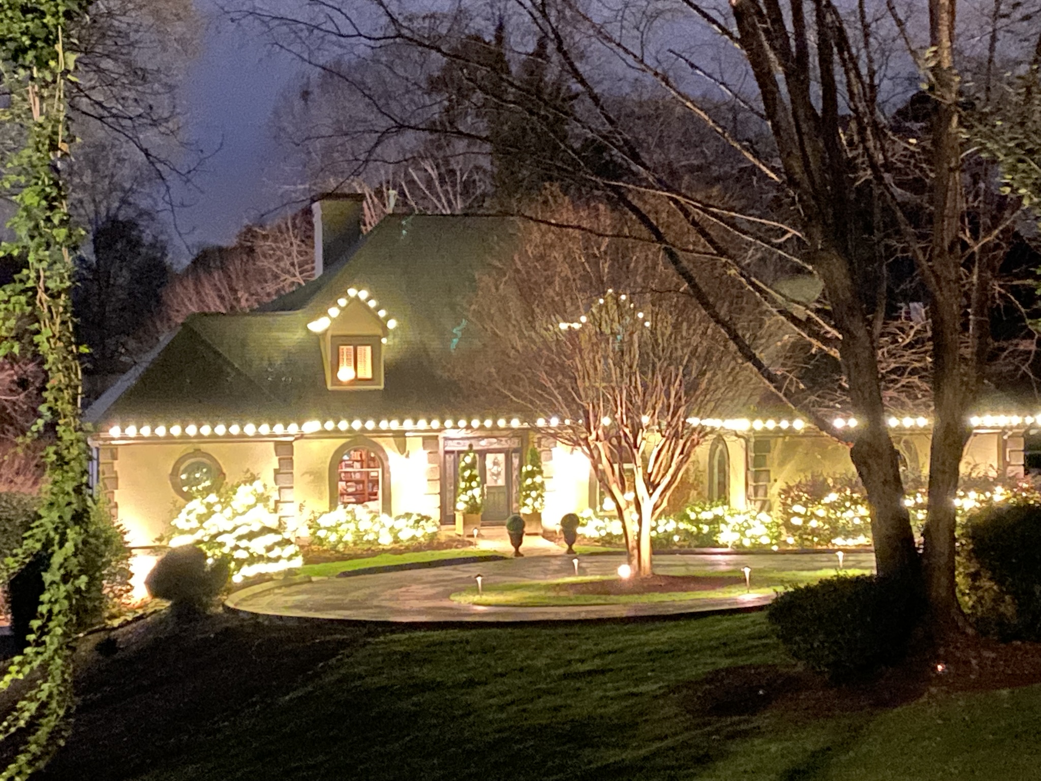 Professional Christmas lighting Hickory NC — roofline and landscape display by Christmas Lights Hickory